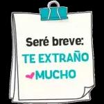 Seré breve: TE EXTRAÑO MUCHO