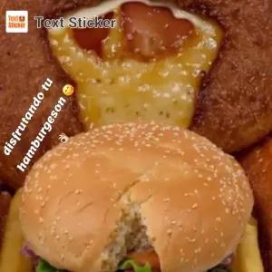 disfrutando tu hamburgueson - getsticker.com