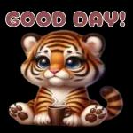 Cute little tiger sticker