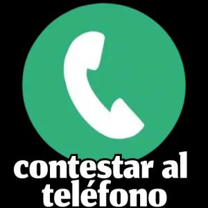 contestar al telefono - getsticker.com