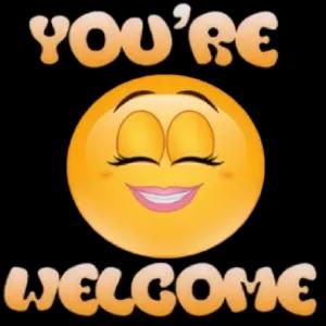 YOU'RE WELCOME - getsticker.com