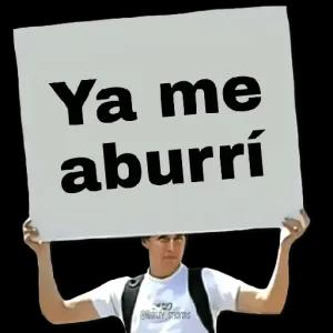 Ya me aburrí - getsticker.com