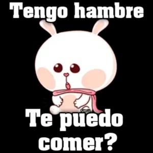 Tengo hambre Te puedo comer? - getsticker.com