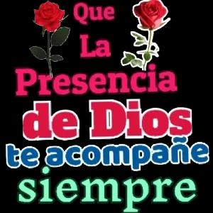 Que La Presencia de Dios te acompañe siempre - getsticker.com