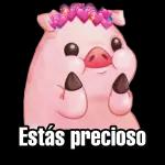 Stickers de cerdo animado