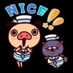 PANPAKA PANTS: Cute Marine Blue