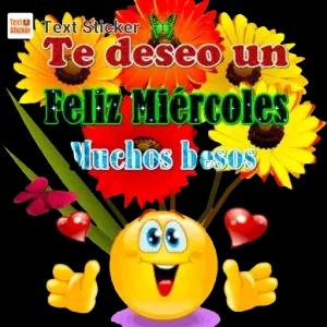 Te deseo un Feliz Miércoles Muchos besos - getsticker.com
