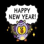 LINE FRIENDS 加油打氣冬季貼圖