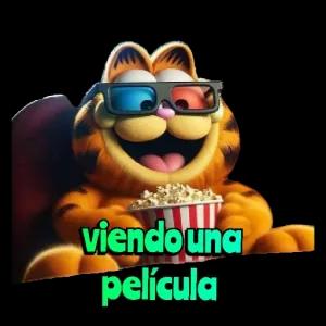 viendo una película - getsticker.com