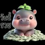 หมูดุ้งฮิปโปตัวกลมใบไม้