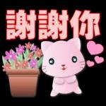 可愛粉粉貓-每日常用語