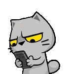 cat grey cartoon