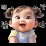 圓圓的可愛的孩子