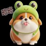 柯基蛙好可愛！