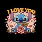 Stitch wanna give you a rose!