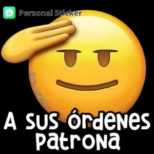 A sus órdenes PATRONA - getsticker.com