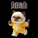 可愛的暹羅貓大貼紙