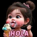 niña pegatinas