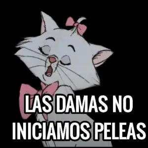 LAS DAMAS NO INICIAMOS PELEAS - getsticker.com