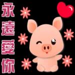 可愛豬 很想你