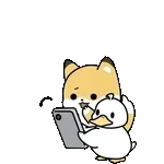 小狐狸與鴨子 春天全螢幕貼圖