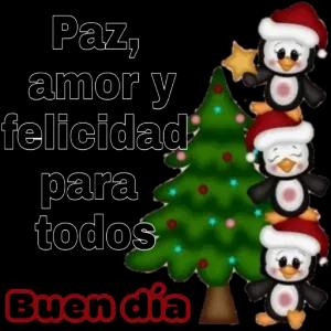 Paz, amor y felicidad para todos Buen día - getsticker.com