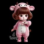 สาวน้อยน่ารัก - ชุดวัว 2