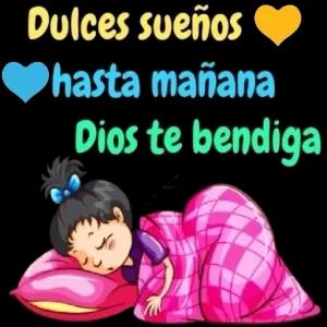 Dulces sueños ❤ hasta mañana Dios te bendiga - getsticker.com