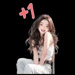 Girl group 6 love love big sticker