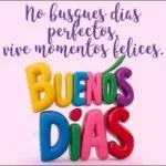 No busques días perfectos, vive momentos felices.
