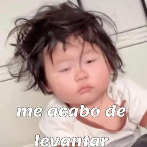 me acabo de levantar - getsticker.com