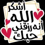 أشكر الله أنه رزقني حبك