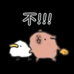 小水豚與鴨子朋友（蠟筆風）