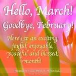 bye February hello March 2