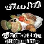 Ein kleines Lächeln
schick ich dir,
ein Grüßchen noch dazu,
und hoffe nun du kannst
heut' Nacht besonders
friedlich ruh'n.
Gute Nacht!