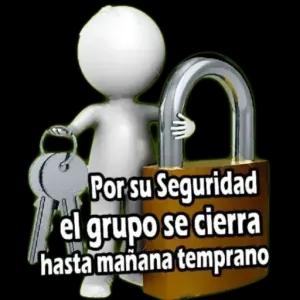 Por su Seguridad el grupo se cierra hasta mañana temprano - getsticker.com