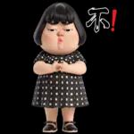 可愛的胖女孩圓點