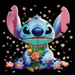 Stitch wanna give you a rose!