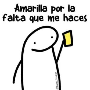 Amarilla por la falta que me haces - getsticker.com