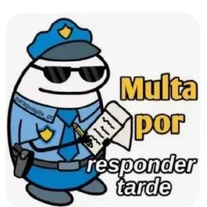 Multa por responder tarde - getsticker.com