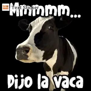 Mmmmmm...  Dio la vaca - getsticker.com