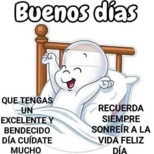 Buenos días QUE TENGAS UN EXCELENTE Y BENDECIDO DÍA CUÍDATE MUCHO RECUERDA SIEMPRE SONREÍR A LA VIDA FELIZ DÍA - getsticker.com
