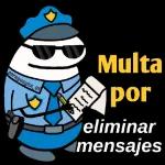 Multa por eliminar mensaje