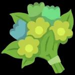 💐 is a flower bouquet.