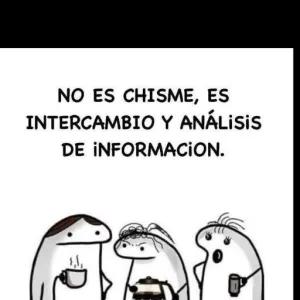 NO ES CHISME, ES INTERCAMBIO Y ANÁLISIS DE INFORMACION. - getsticker.com