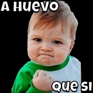 A huevo que si - getsticker.com