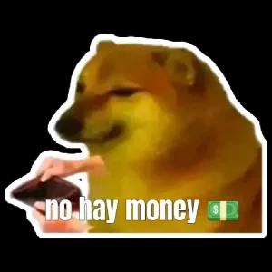 no hay money - getsticker.com