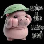 หมูดุ้งฮิปโปตัวกลมใบไม้