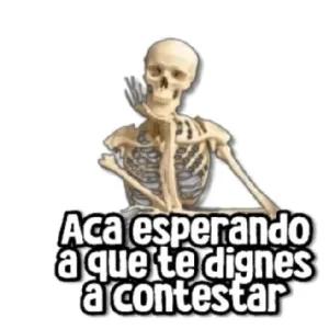Aca esperando a que te dignes a contestar - getsticker.com