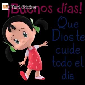 ¡Buenos días! Que Dios te cuide todo el día - getsticker.com